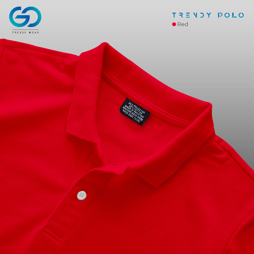 Men's Basic Polo Shirt Red