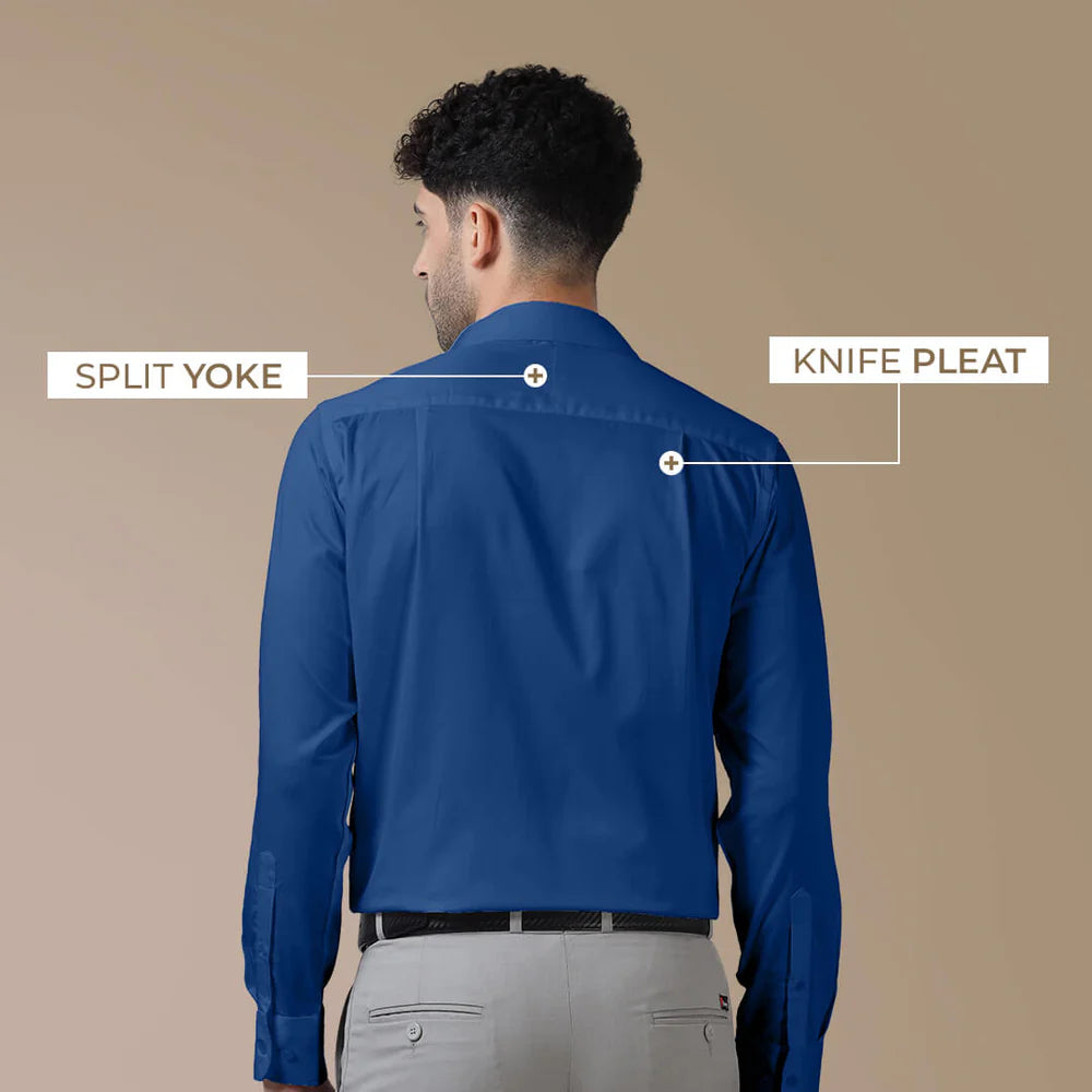Premium Formal Cotton Shirt ( Navy Blue )