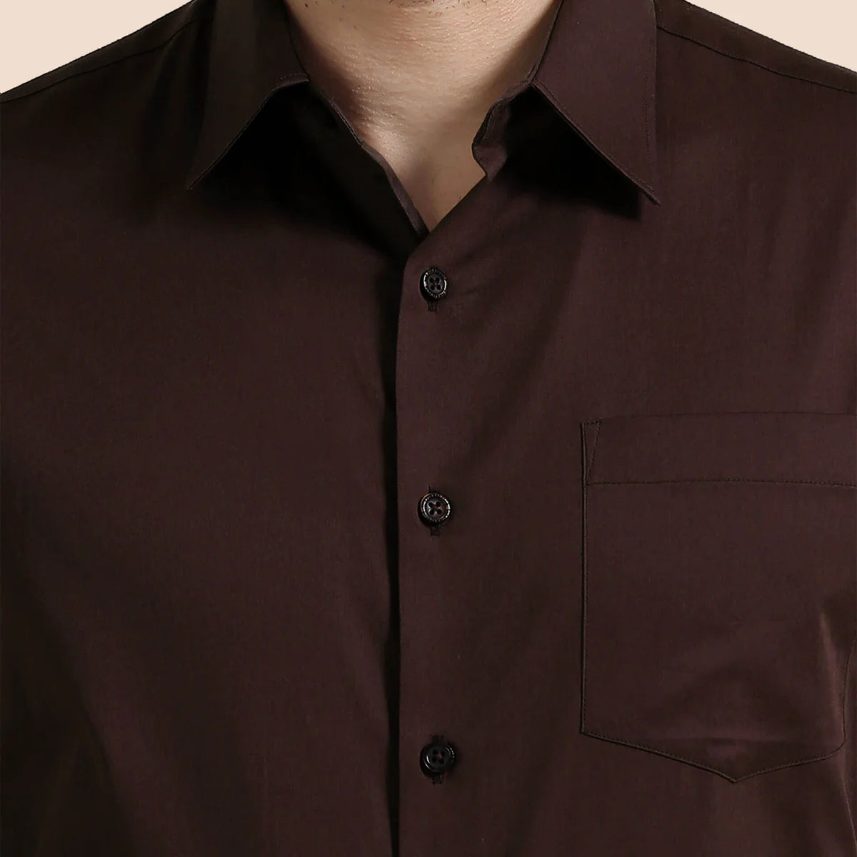 Premium Formal Cotton Shirt ( Dark Brown )