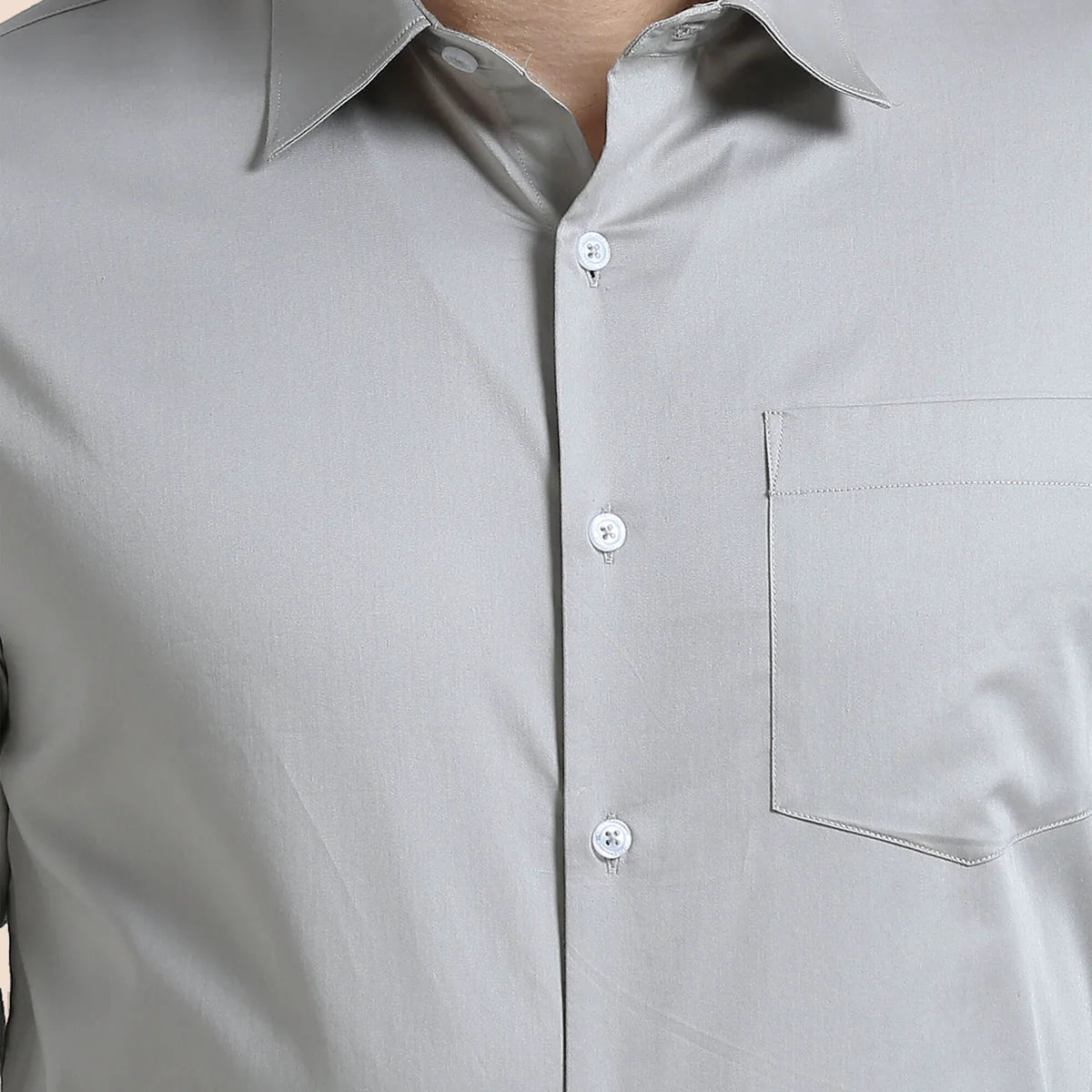 Premium Formal Cotton Shirt ( Light Grey )
