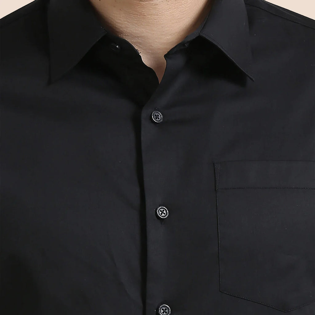 Premium Formal Cotton Shirt ( Black )