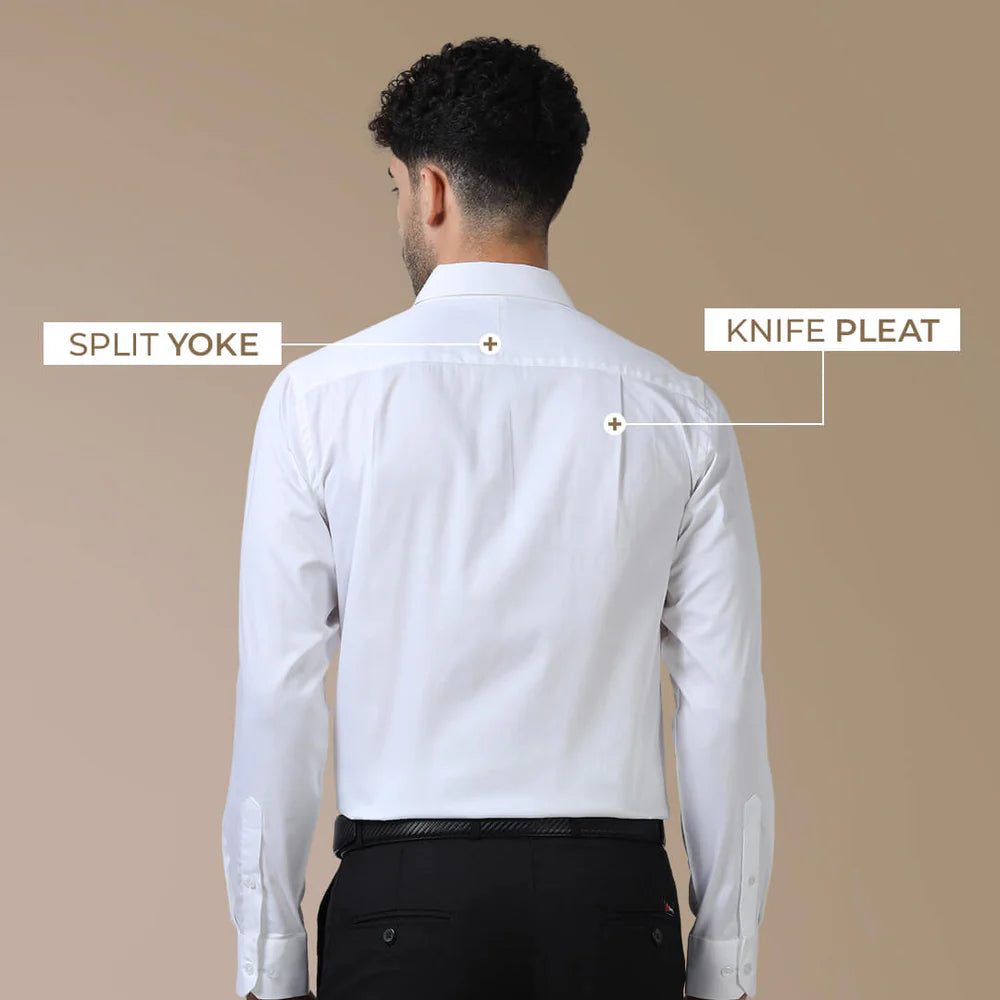 Premium Formal Cotton Shirt ( White)