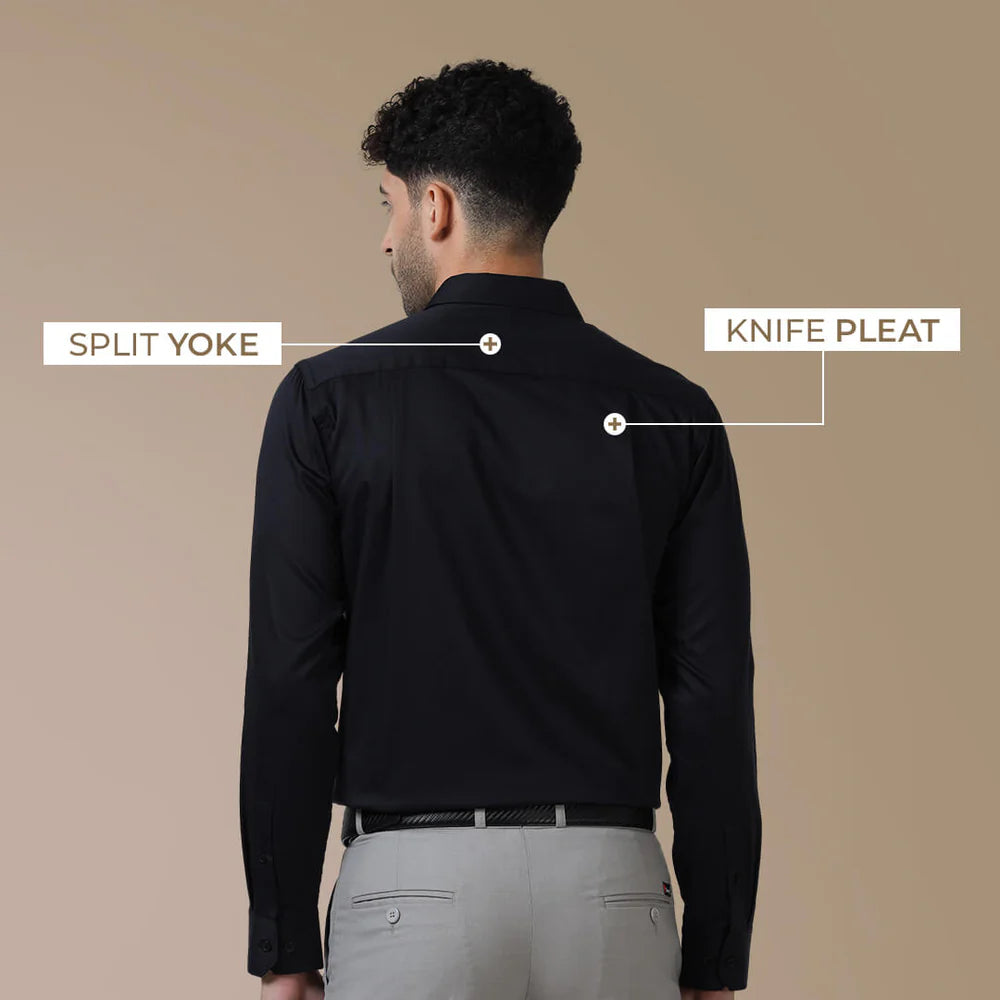 Premium Formal Cotton Shirt ( Black )
