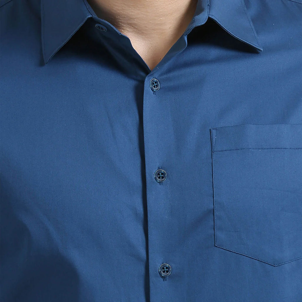 Premium Formal Cotton Shirt ( Navy Blue )