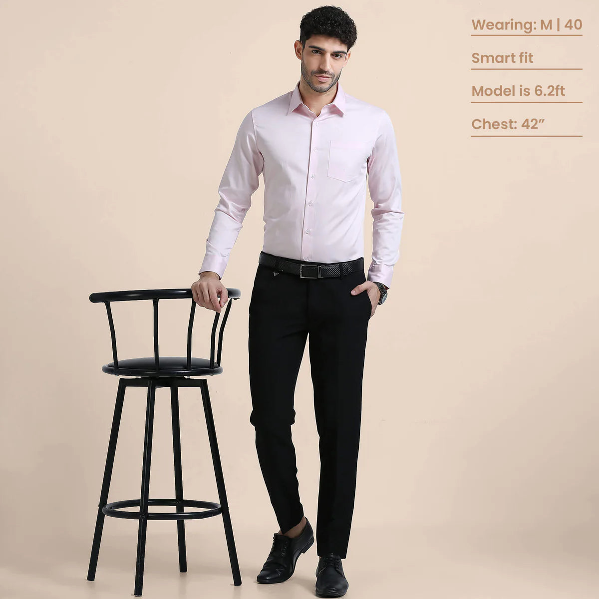 Premium Formal Cotton Shirt ( Light Pink )