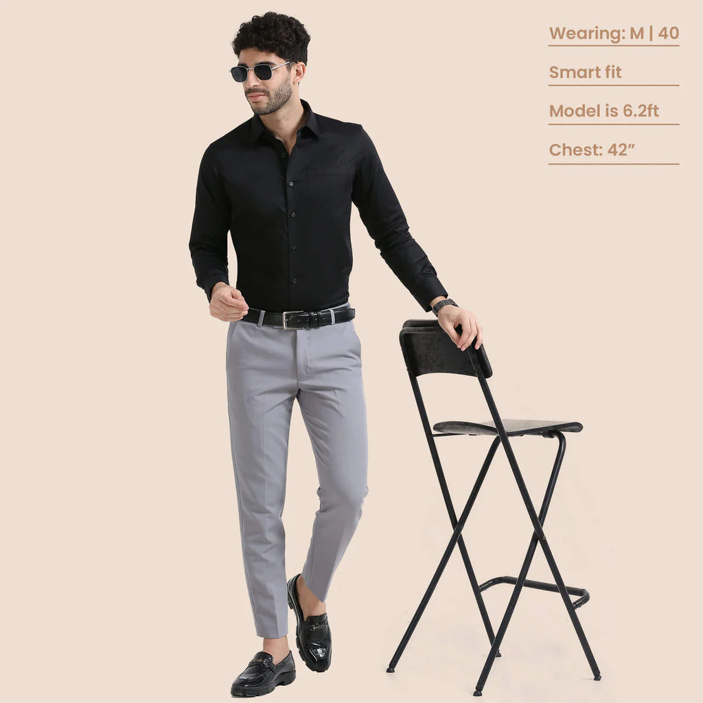 Premium Formal Cotton Shirt ( Black )
