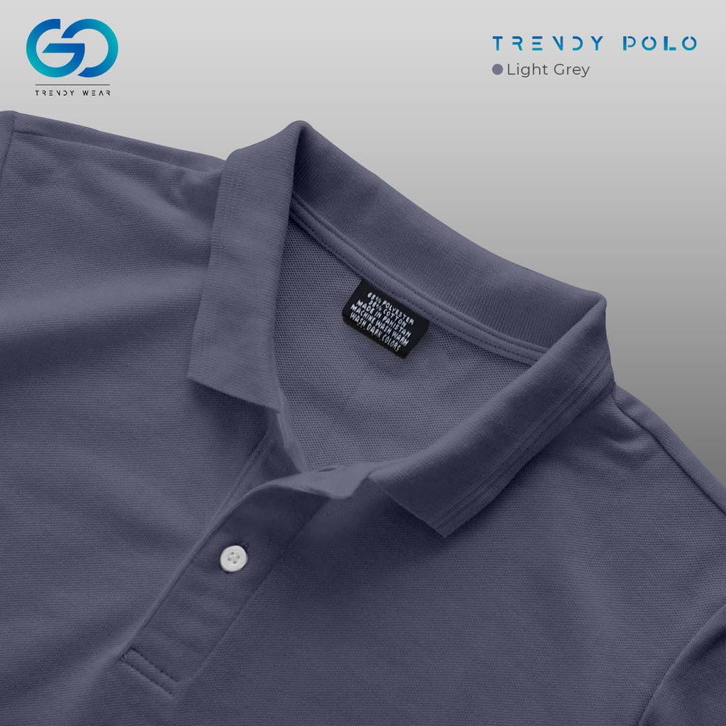 Men's Basic Polo Shirt Light Grey